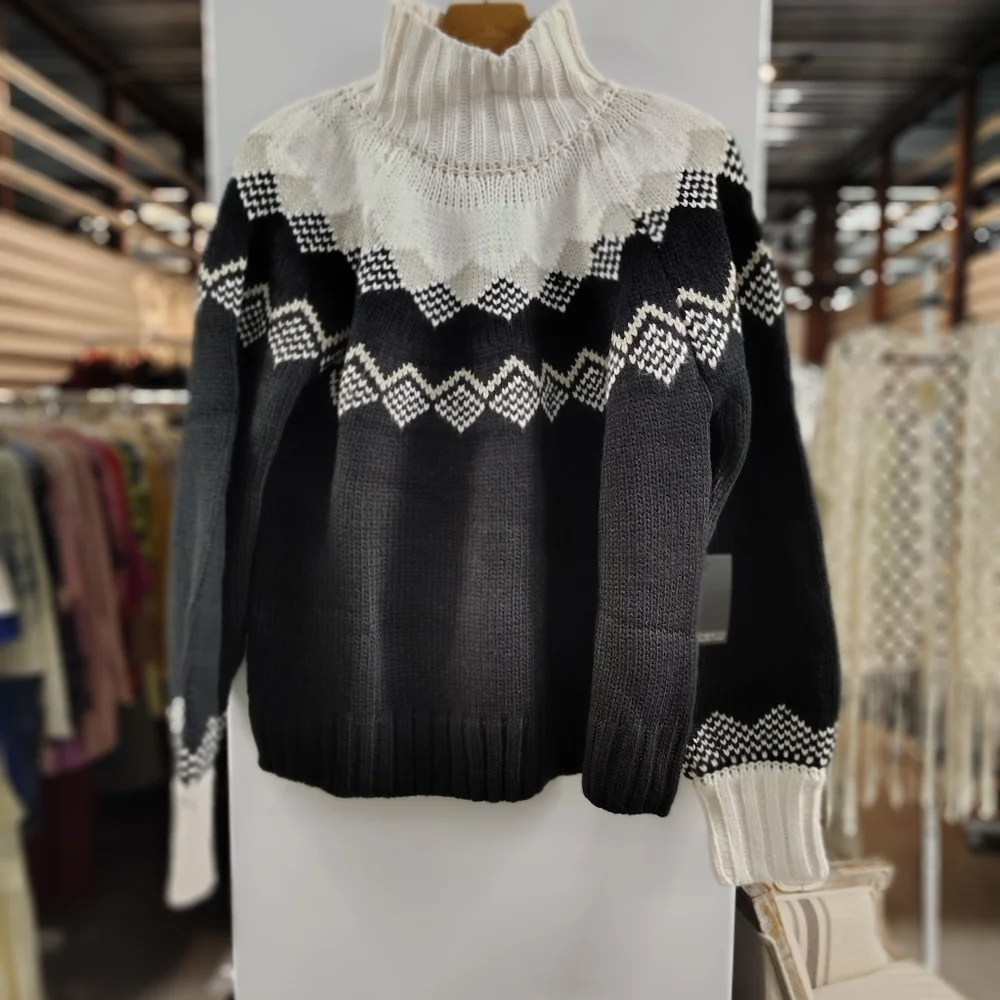 Eloquii Nordic Mockneck Sweater | Size 14/16 | NWT | Cozy Stretch Knit | Easy Fi